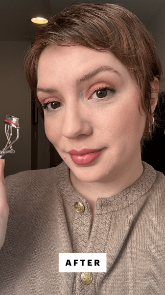 Silva after using the Shu Uemura Iconic Lash Curler